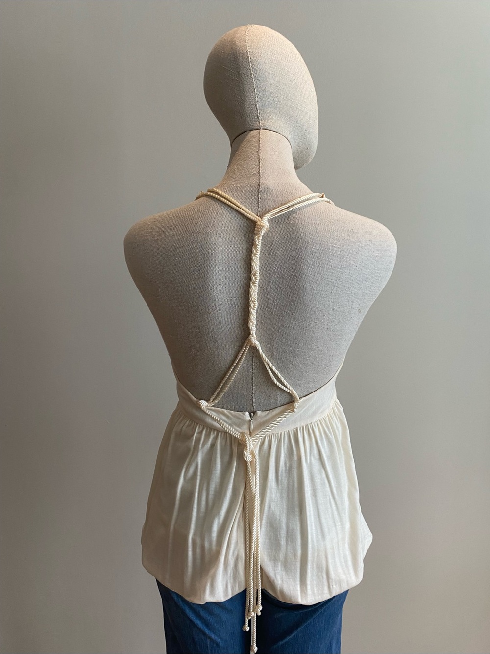 Marciano Off-White/ Cream Halter Tank Top. Size S